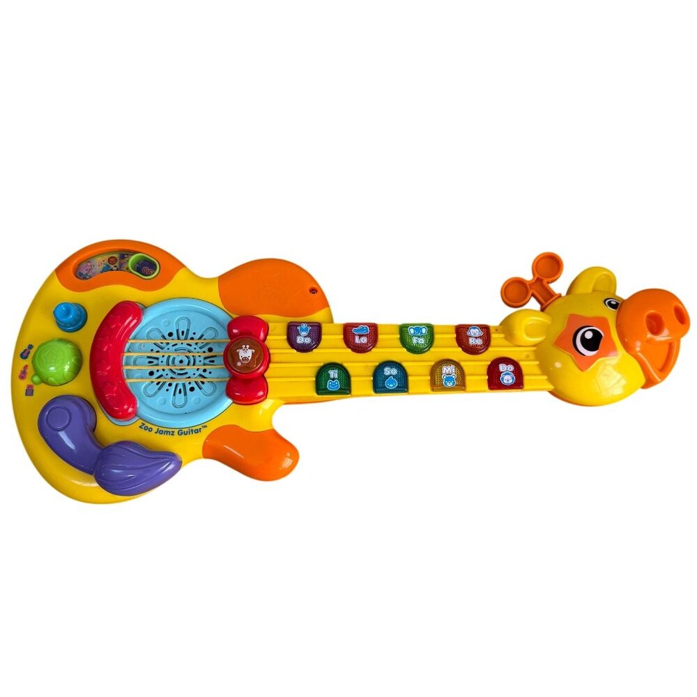 Vtech Zoo Jamz Guitar Musical Toy Animal Sounds Light-Up Keys No Strap